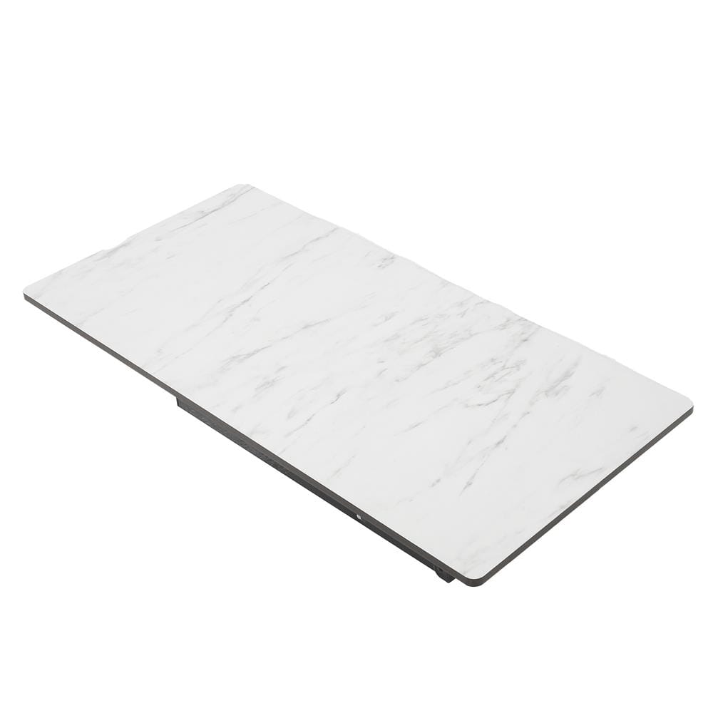 โต๊ะอเนกประสงค์เหลี่ยม FURDINI 60x120 ซม. ลายหินอ่อนขาว