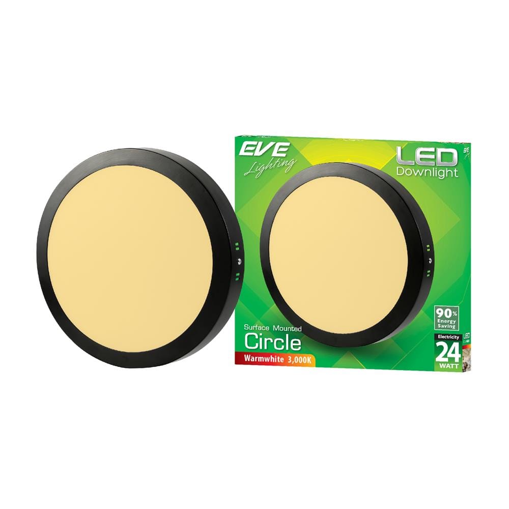 ดาวน์ไลท์ LED EVE 584280 12 นิ้ว 24 วัตต์ WARM WHITE สีดำ