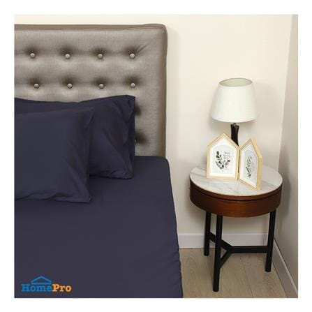 ชุดผ้าปู TOPPER 5 ฟุต 3 ชิ้น HOME LIVING STYLE LISA สีกรมท่า_2