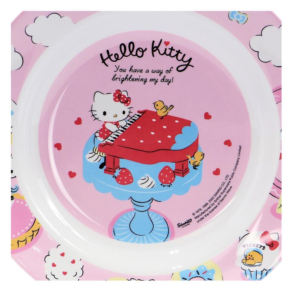 จานเมลามีนลึก 9 นิ้ว SUPERWARE KITTY MY DAY