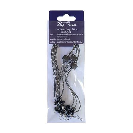 สายคล้องหน้ากากแบบกลม BY TORA P.3 สีขาวดำ 70 ซม._0