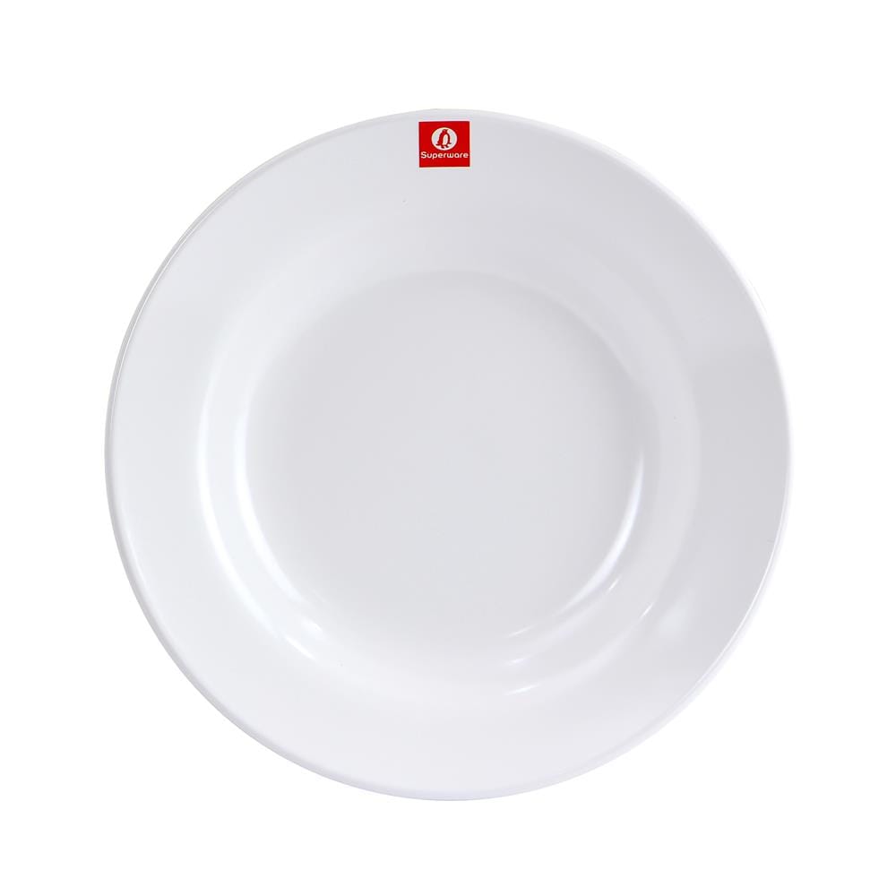 จานเมลามีนลึก 9 นิ้ว SUPERWARE WHITE CREAM