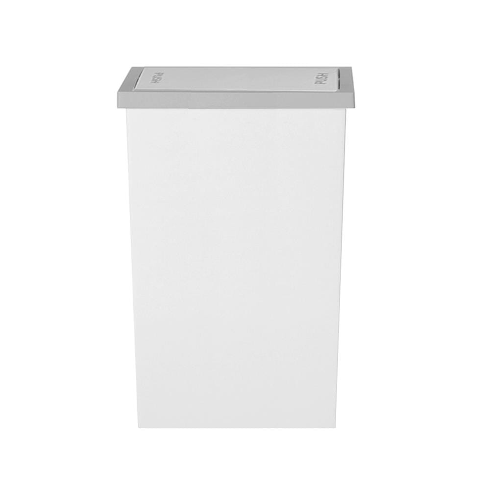 ถังขยะเหลี่ยมฝาสวิง ACCO Slim ขนาด 8L  สีขาว/เทา