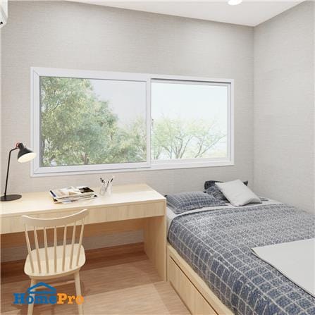 หน้าต่างบานเลื่อน UPVC  F-S-S-F มุ้ง EURO FRAME 240X110 ซม. สีขาว_2