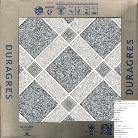 กระเบื้องพื้น 16x16 นิ้ว DURAGRES สราญรมย์ เทา A 0.96M2_4