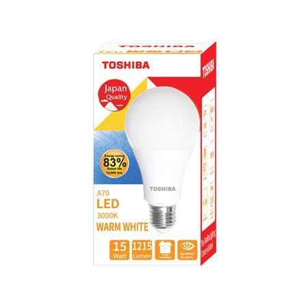 หลอด LED TOSHIBA BULB A70 15 วัตต์ WARMWHITE E27_1