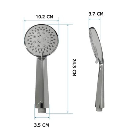 ชุดฝักบัวสายอ่อน 3 ระดับ LUZERN รุ่น HS-9166 สีโครม_3
