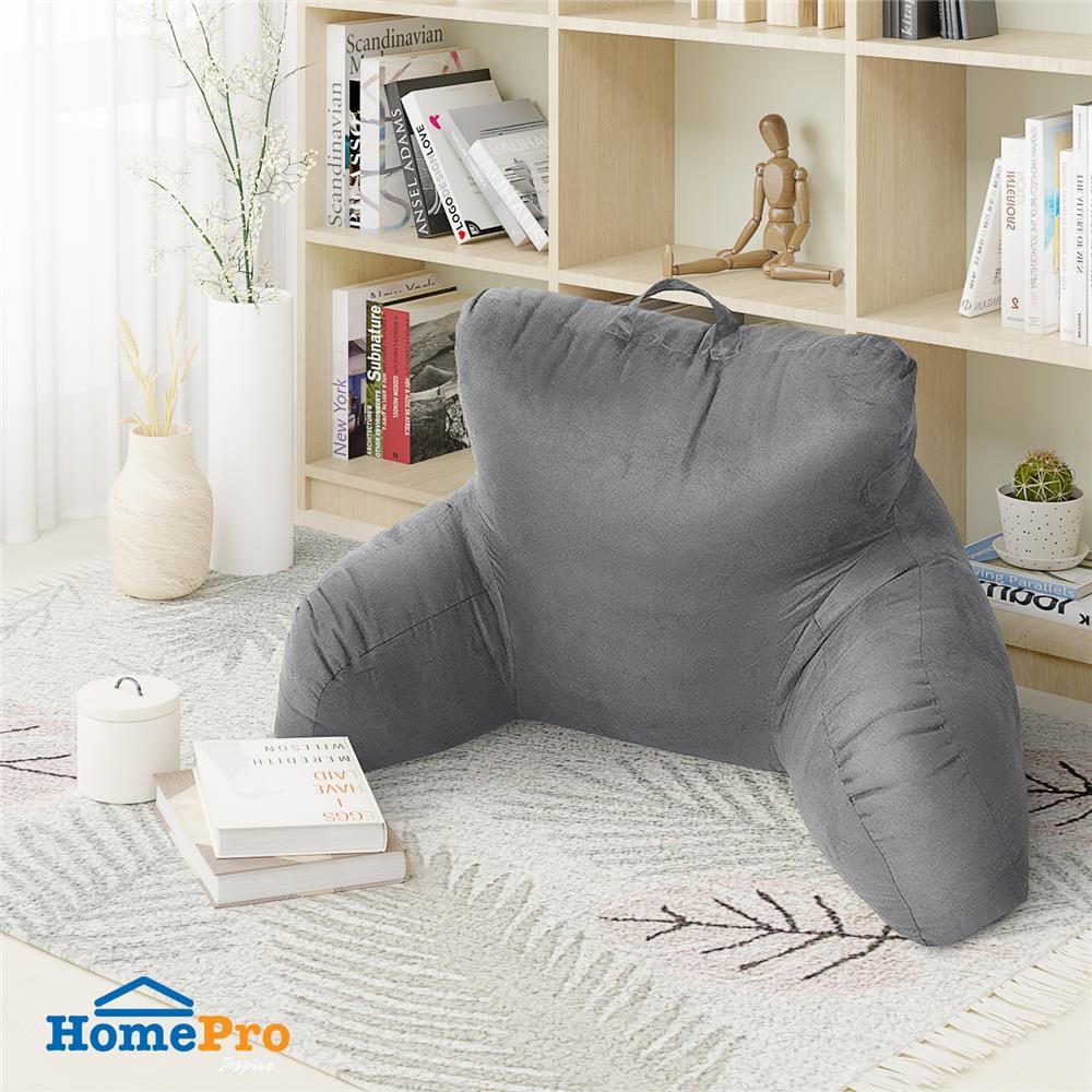 เบาะรองหลัง HOME LIVING STYLE FUR 18x29 นิ้ว สีเทา