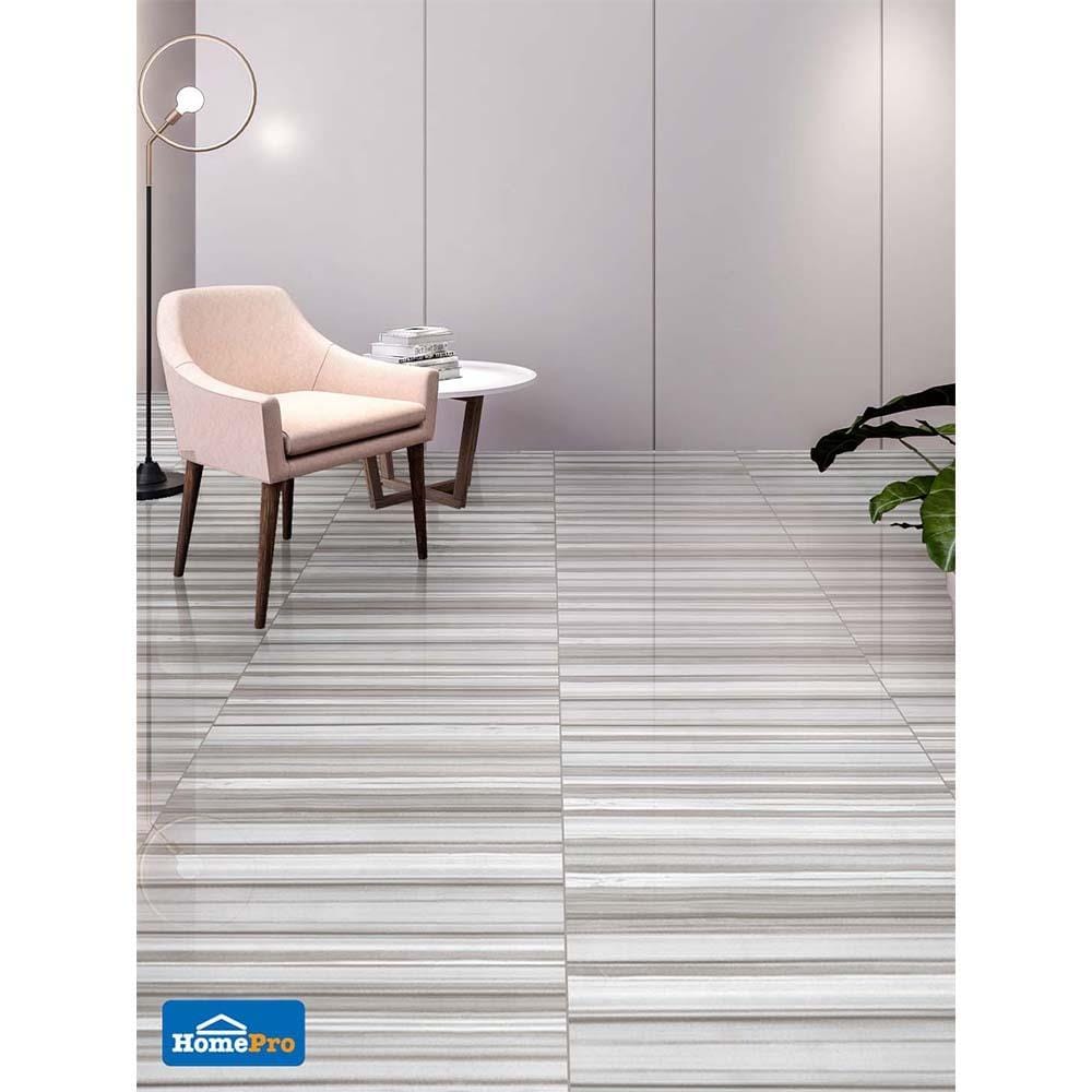 กระเบื้องพื้นพอร์ซเลน 60x90 ซม. MAxIMUS สทริพ เทา 1.08M2