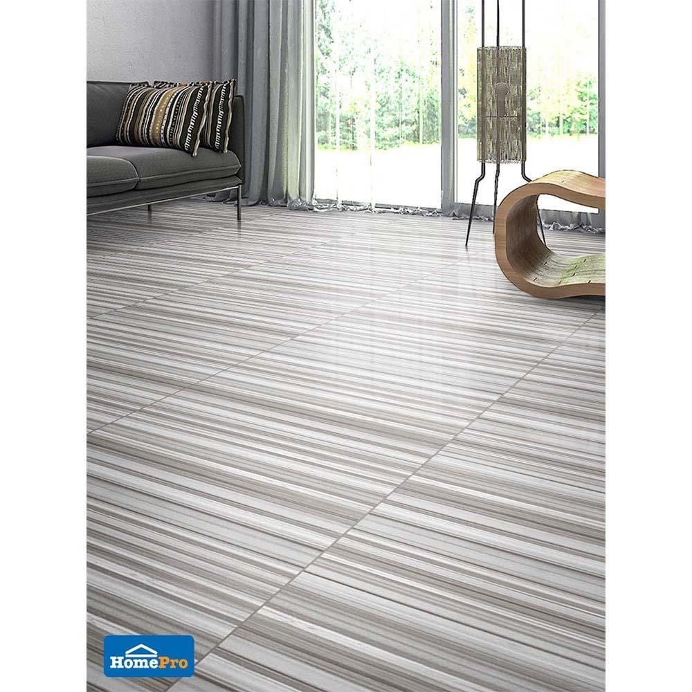 กระเบื้องพื้นพอร์ซเลน 60x90 ซม. MAxIMUS สทริพ เทา 1.08M2