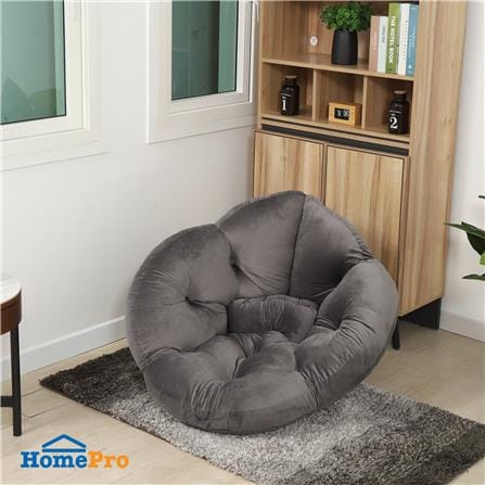 เบาะรองนั่ง HOME LIVING STYLE FLOWER 34x43 นิ้ว สีเทา_6