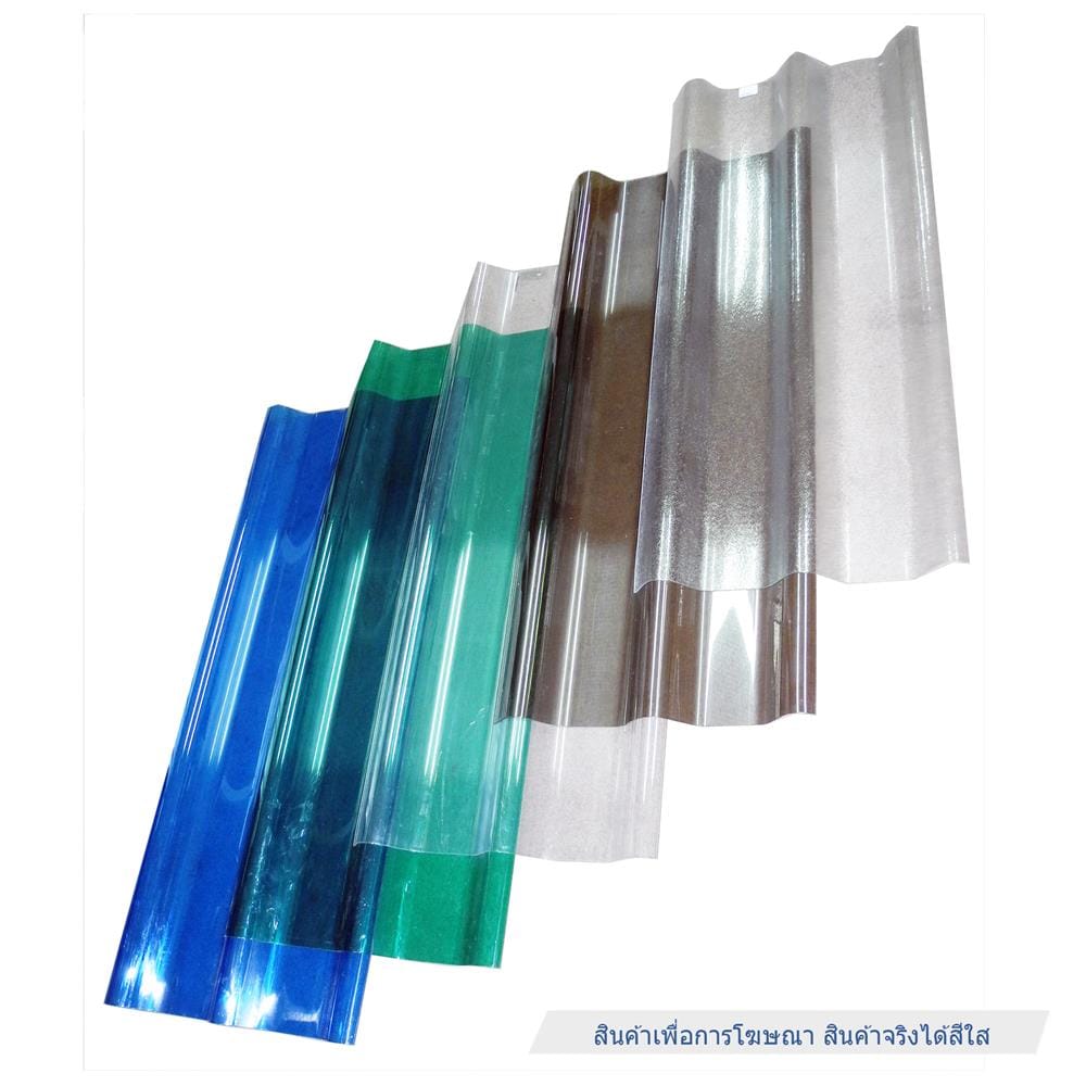 แผ่นโปร่งแสง ลอนคู่ ผิวเรียบ SUNSHIELD 1.2 มม. 0.51X1.5 ม. สีใส