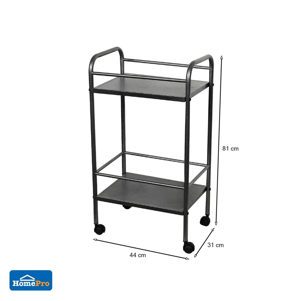 ชั้นวางของ 2 ชั้น มีล้อ ME LIVING BAR 44x31x81 ซม. สีเมทัลลิค
