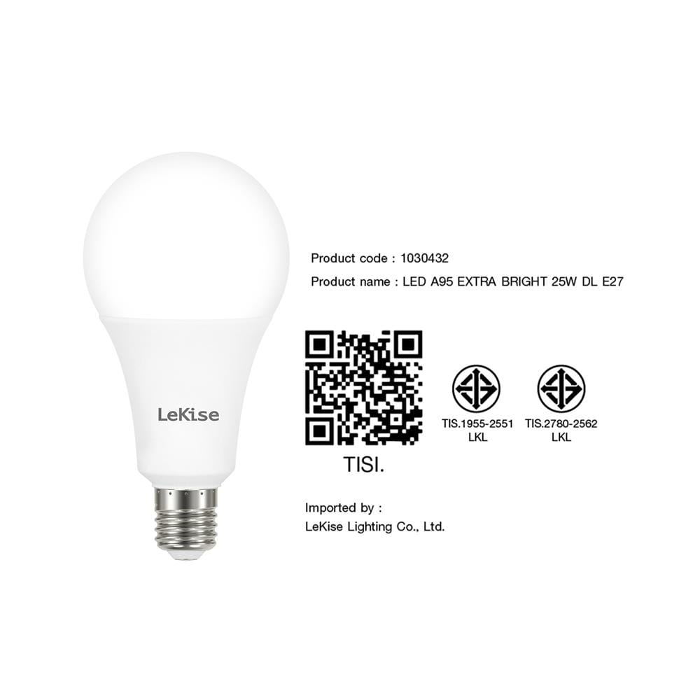 หลอด LED LEKISE A95 EXTRA BRIGHT 25 วัตต์ DAYLIGHT E27