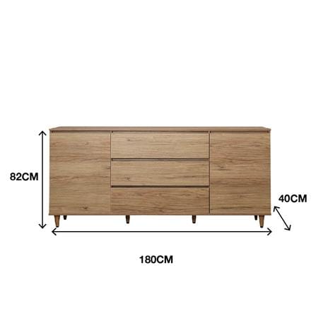 ตู้วางทีวี FURINTREND NORDIC 2 180 ซม. สี VINTAGE OAK_4