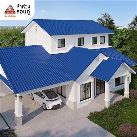 กระเบื้องหลังคาลอนคู่ ห้าห่วง 0.5x50x120 ซม. สีฟ้ารุ่งอรุณ_1