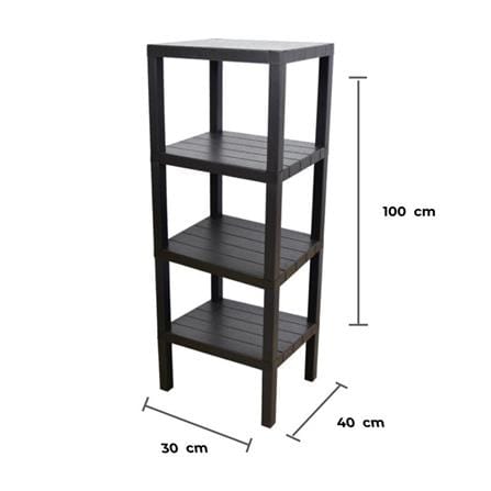 ชั้นวางของ 4 ชั้น STACKO BRICK 30x40x100 ซม. สีน้ำตาล_8