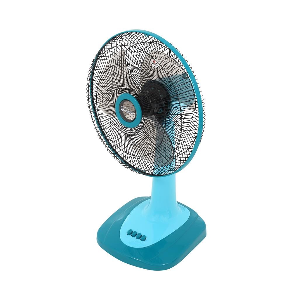 พัดลมตั้งโต๊ะ 16 นิ้ว M-TECH DF-8162 NEW สีฟ้า
