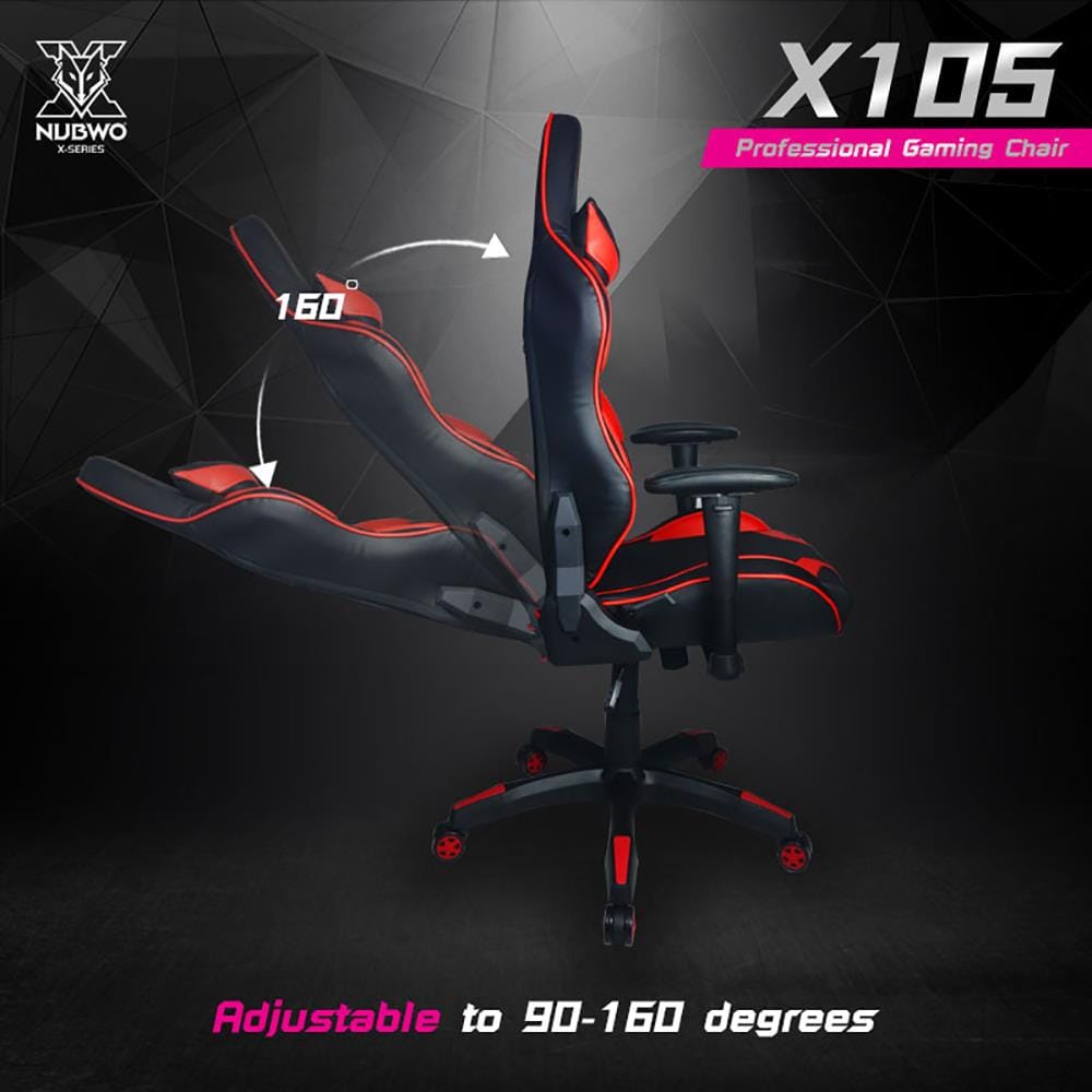 เก้าอี้เกมมิ่ง NUBWO NBCH-X105 สีดำ/แดง