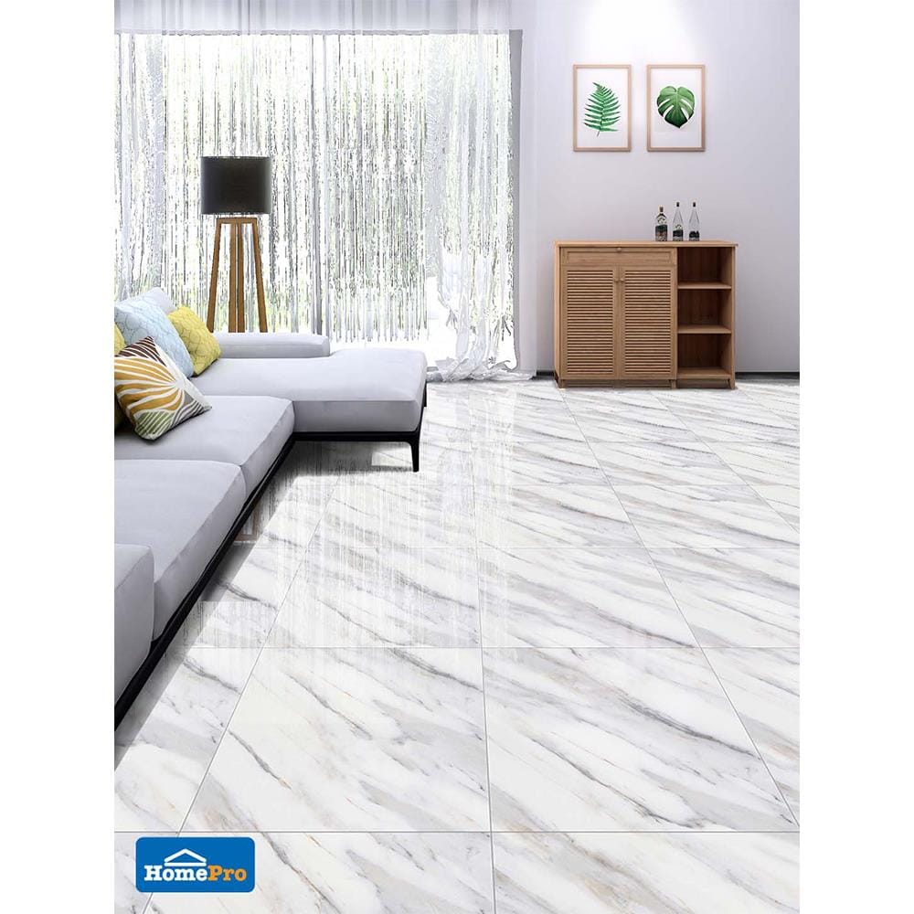 กระเบื้องพื้น 60x60 ซม.COTTO แมกซ์มาร์เบิล เทา (HYG) PM 1.44M2