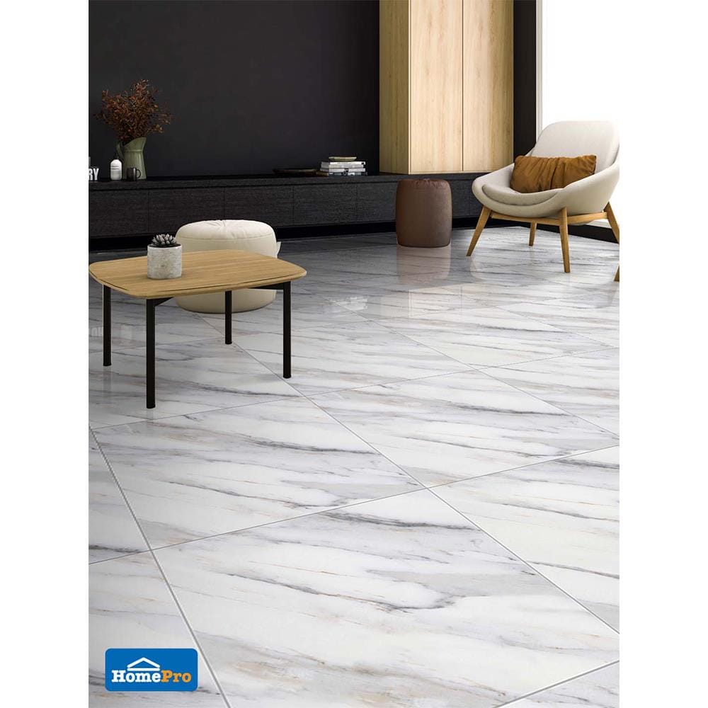 กระเบื้องพื้น 60x60 ซม.COTTO แมกซ์มาร์เบิล เทา (HYG) PM 1.44M2