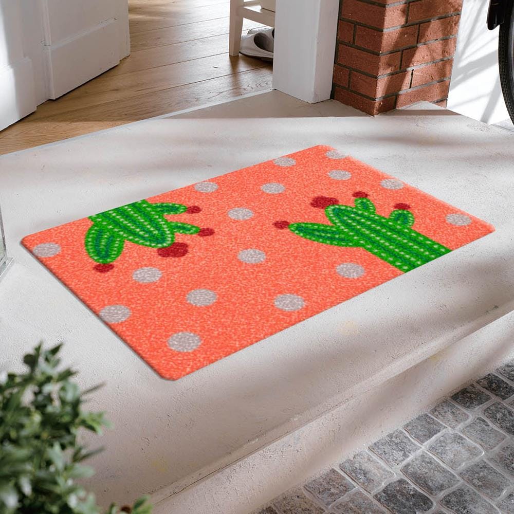 พรม PRAW TROPICAL CACTUS 50X75 ซม. สีชมพู