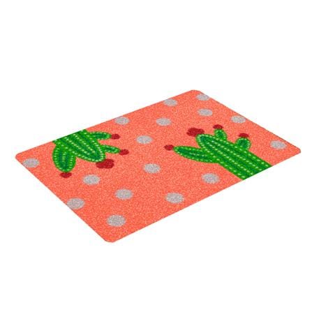 พรม PRAW TROPICAL CACTUS 50X75 ซม. สีชมพู_1