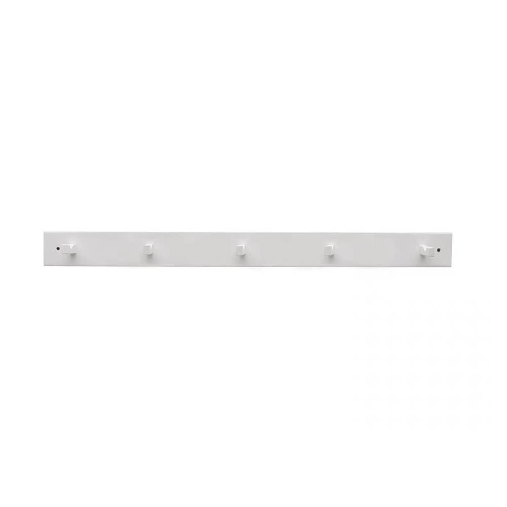 แผ่นติดผนัง 5 ขอแขวน STACKO IBERIS 75x10x9 ซม. สีขาว