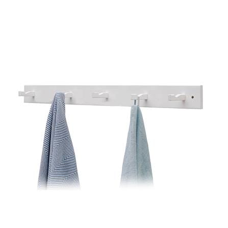 แผ่นติดผนัง 5 ขอแขวน STACKO IBERIS 75x10x9 ซม. สีขาว_2