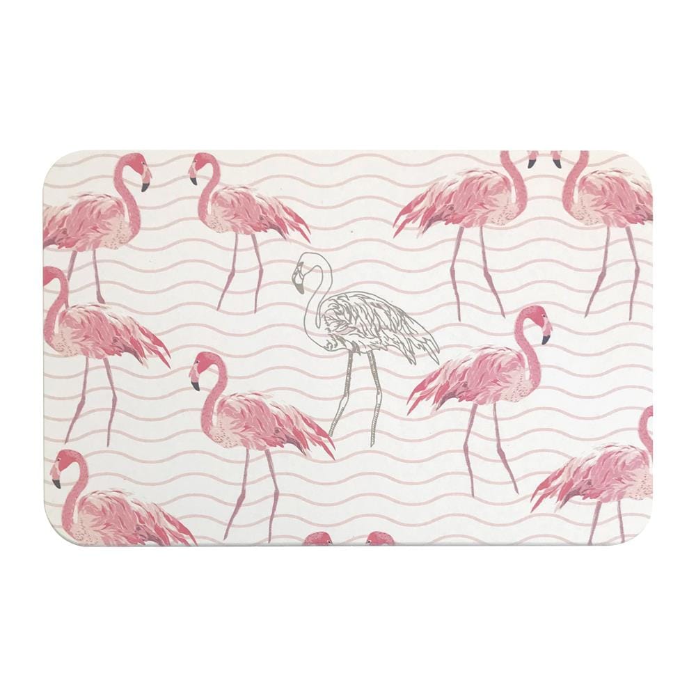 พรมหินเช็ดเท้า HOME LIVING STYLE FLAMINGO 39X60 ซม. สีชมพู