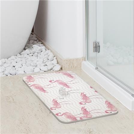 พรมหินเช็ดเท้า HOME LIVING STYLE FLAMINGO 39X60 ซม. สีชมพู_2