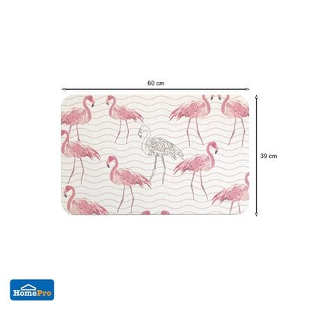 พรมหินเช็ดเท้า HOME LIVING STYLE FLAMINGO 39X60 ซม. สีชมพู_4