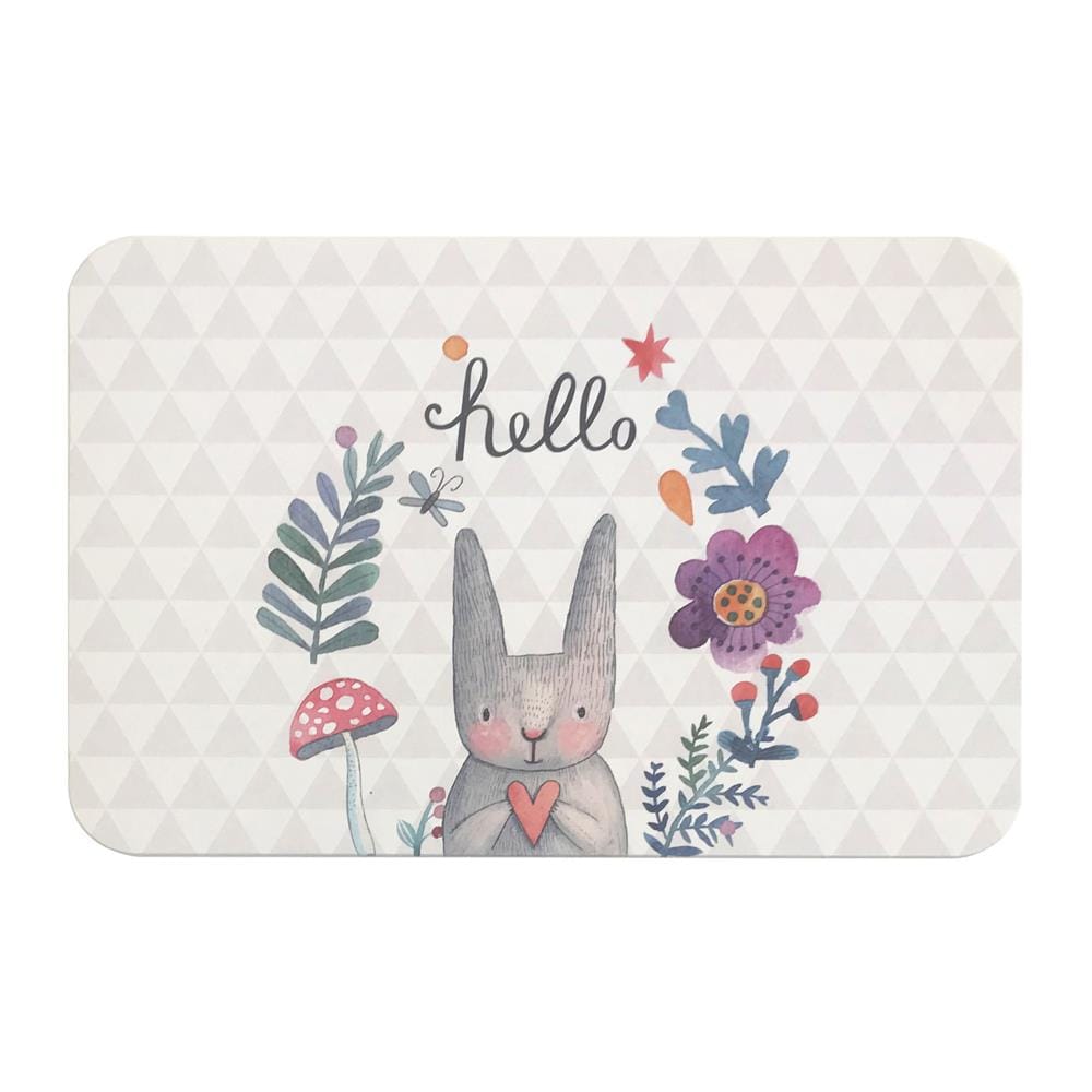 พรมหินเช็ดเท้า HOME LIVING STYLE RABBIT 39X60 ซม. สีเทา
