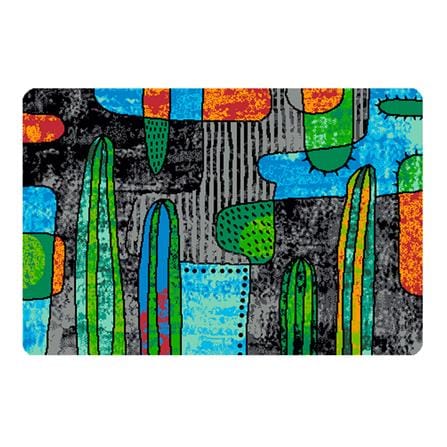 พรม PRAW CACTUS ABSTRACT B 50X75 ซม. สีเทา_0