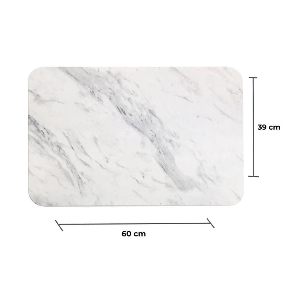 พรมหินเช็ดเท้า HOME LIVING STYLE MARBEL 39X60 ซม. สีขาว