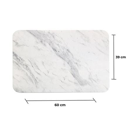 พรมหินเช็ดเท้า HOME LIVING STYLE MARBEL 39X60 ซม. สีขาว_4