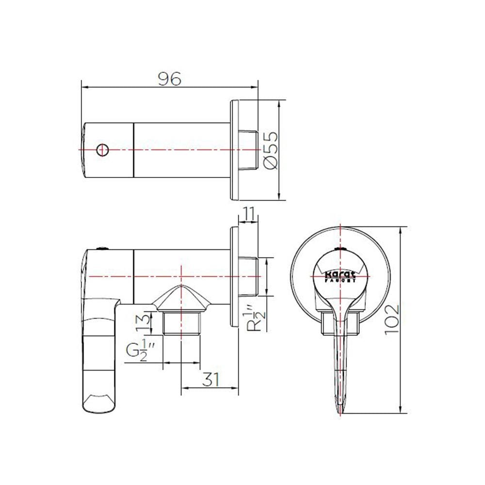 วาล์วฝักบัว KARAT FAUCET KF-63-470-50