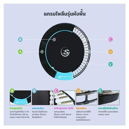 แทรมโพลีนฝังพื้น SMARTPLAYONLY 8 ฟุต 2.40 ม._6