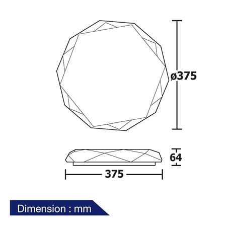 ไฟเพดาน LED BEC MIRA-02 15 นิ้ว 36 วัตต์ DAYLIGHT สีขาว_4