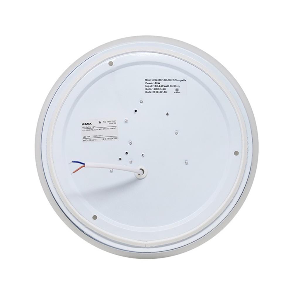 ไฟเพดาน LED LUMAX 03-A0270 14 นิ้ว 20 วัตต์ DAYLIGHT/COOL WHITE/WARM WHITE สีขาว