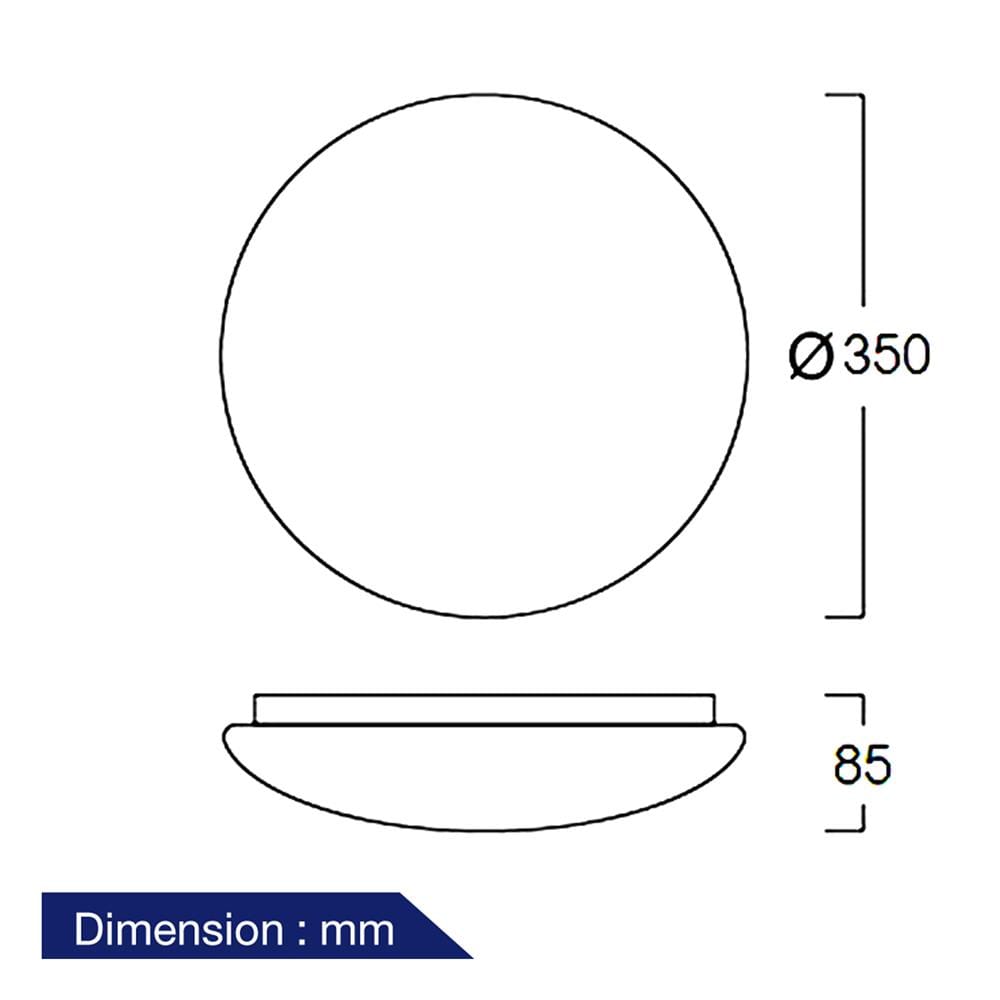 ไฟเพดาน LED LUMAX 03-A0270 14 นิ้ว 20 วัตต์ DAYLIGHT/COOL WHITE/WARM WHITE สีขาว