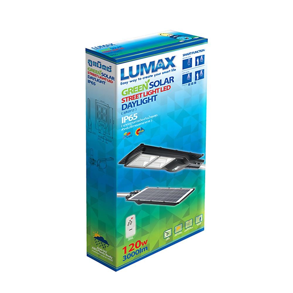 ไฟถนน SOLAR LUMAX 58-00284 120 วัตต์ DAYLIGHT สีดำ