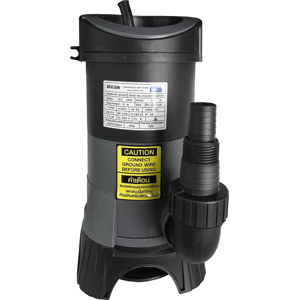 ปั๊มจุ่มน้ำเสีย DEXZON HP-400DT 400 วัตต์