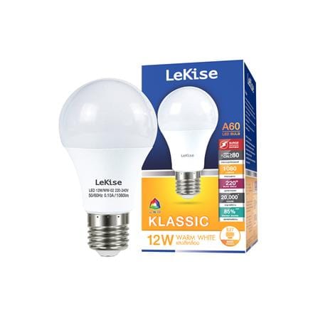 หลอด LED LEKISE A60 KLASSIC 12 วัตต์ E27 WARMWHITE_3