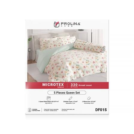 ชุดผ้าปูที่นอน 5 ฟุต 5 ชิ้น FROLINA  MICROTEX DF015_2