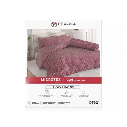 ชุดผ้าปูที่นอน 3.5 ฟุต 3 ชิ้น FROLINA MICROTEX DF021_2