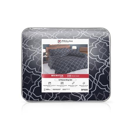 ชุดผ้าปูที่นอน 6 ฟุต 6 ชิ้น FROLINA MICROTEX DF020_2