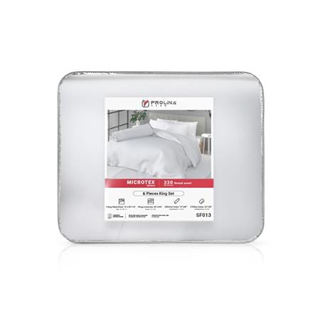 ชุดผ้าปูที่นอน 6 ฟุต 6 ชิ้น FROLINA MICROTEX SF013_2