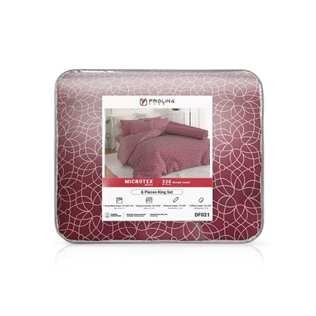 ชุดผ้าปูที่นอน 6 ฟุต 6 ชิ้น FROLINA MICROTEX DF021_2