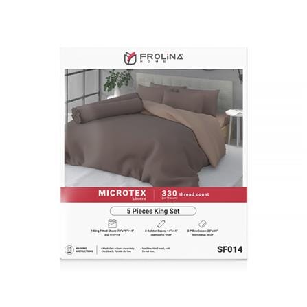 ชุดผ้าปูที่นอน 6 ฟุต 5 ชิ้น FROLINA MICROTEX SF014_2